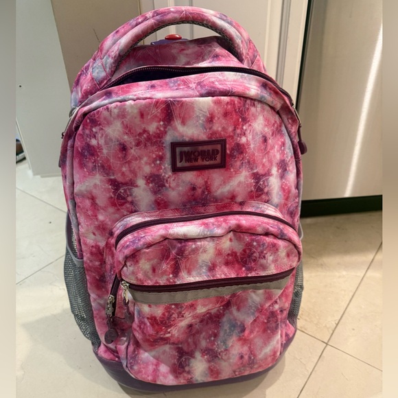 Tie-Dye Pink Kids Backpack - Picture 1 of 15